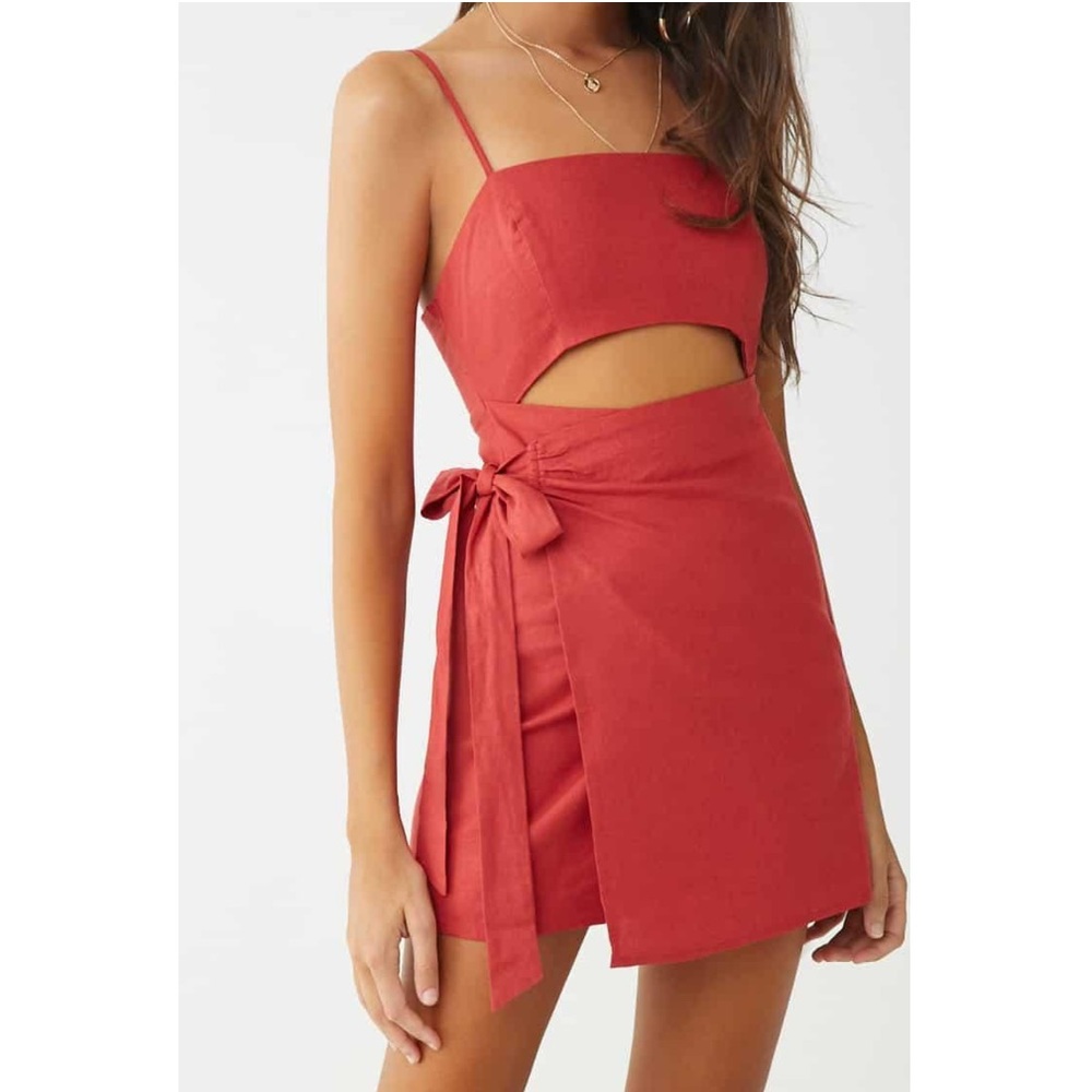 Forever 21 Red Side Wrap Dress